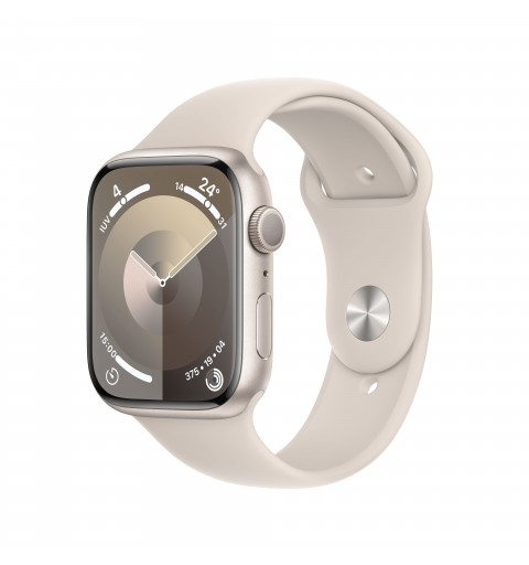 Apple Watch Series 9 45 mm Numérique 396 x 484 pixels Écran tactile Beige Wifi GPS (satellite)