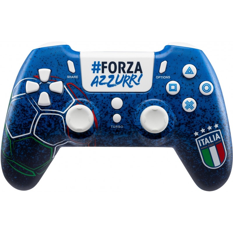 Qubick ACP40173 accessoire de jeux vidéo Bleu Bluetooth USB Manette de jeu Analogique Numérique PC, PlayStation 4, PlayStation 5