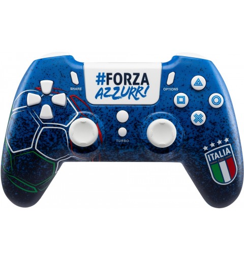 Qubick ACP40173 mando y volante Azul Bluetooth USB Gamepad Analógico Digital PC, PlayStation 4, PlayStation 5