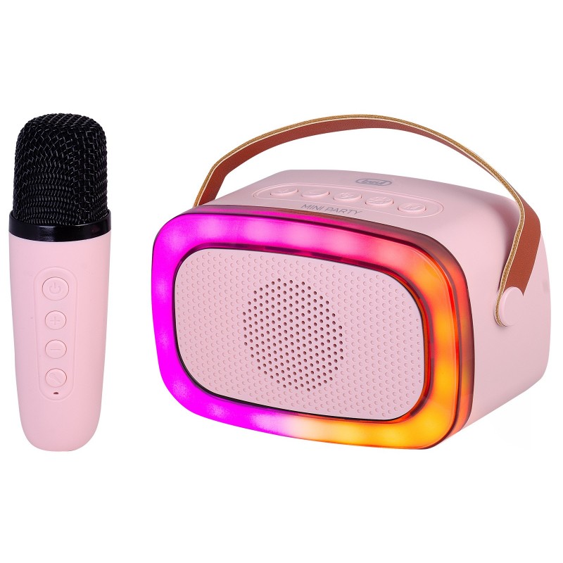 Trevi XR 8A01 MINIPARTY ALTOPARLANTE KARAOKE + BLUETOOTH ROSA