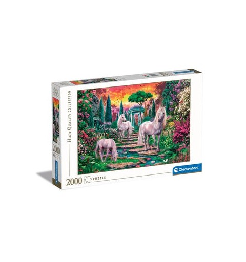 Clementoni Classical garden unicorns Puzzle 2000 pz Animali