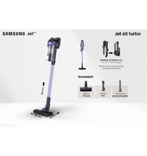 Samsung Aspirapolvere senza filo Jet™ 60 turbo 150W VS15A6031R4