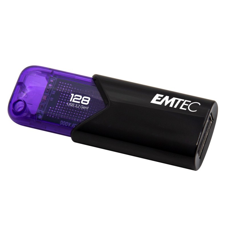 Emtec Click Easy unidad flash USB 128 GB USB tipo A 3.2 Gen 1 (3.1 Gen 1) Negro, Violeta