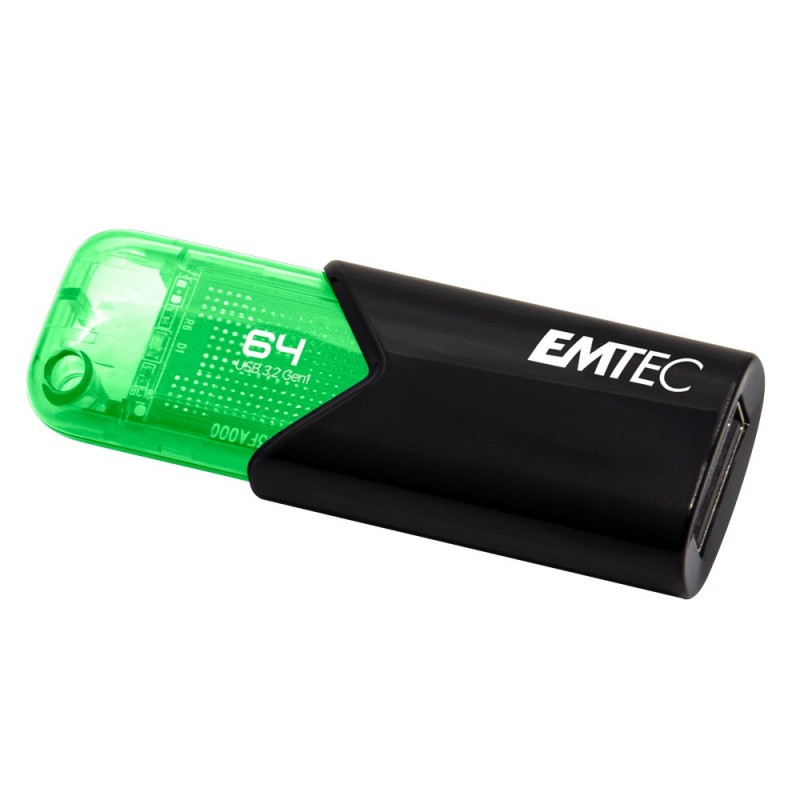 Emtec Click Easy USB-Stick 64 GB USB Typ-A 3.2 Gen 1 (3.1 Gen 1) Schwarz, Grün