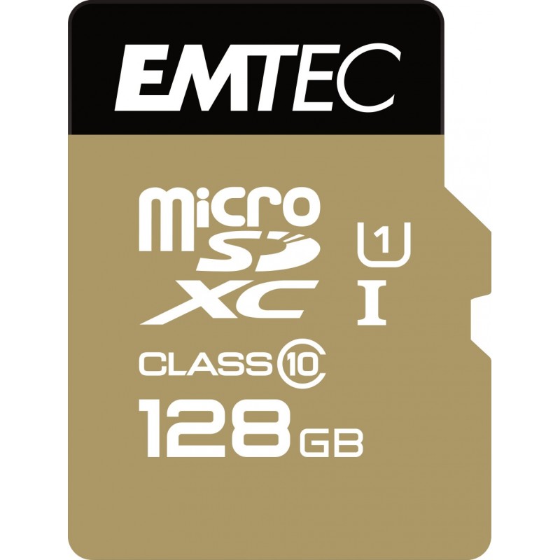 Emtec microSD Class10 Gold+ 128GB mémoire flash