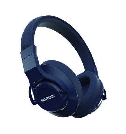 Pantone PT-WH005 Headset Wired & Wireless Head-band Calls Music Bluetooth Blue