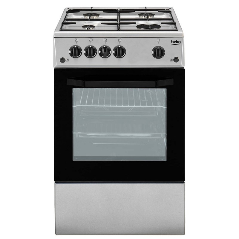 Beko CSS42014FS cocina Cocina independiente Encimera de gas Negro, Plata A