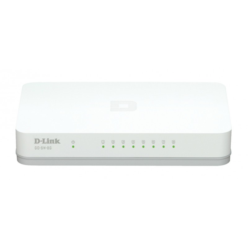 D-Link GO-SW-8G E switch di rete Non gestito Gigabit Ethernet (10 100 1000) Bianco