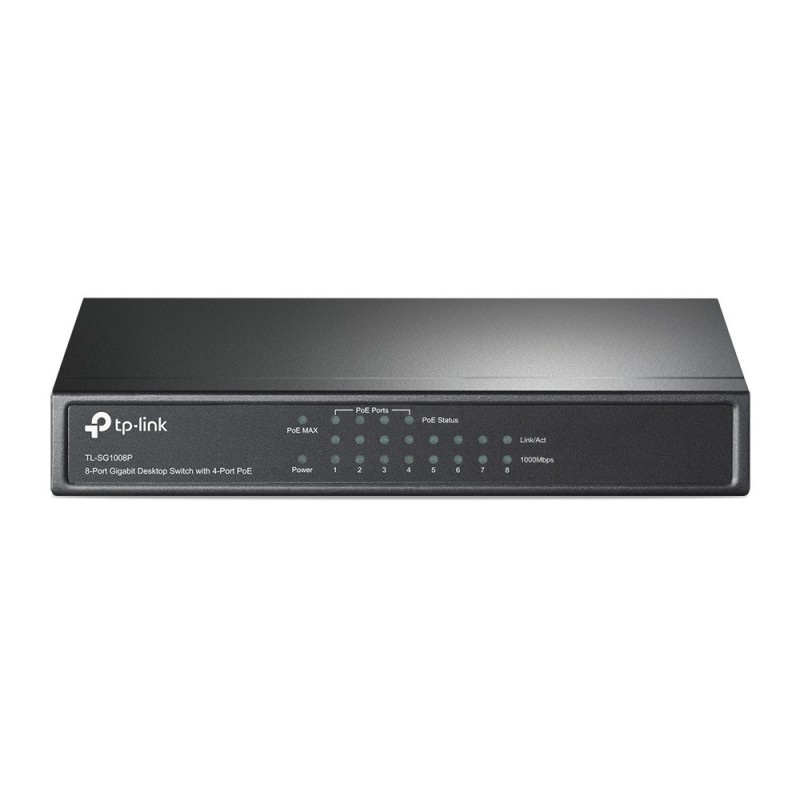 TP-Link TL-SG1008P Gigabit Ethernet (10 100 1000) Power over Ethernet (PoE) Grau
