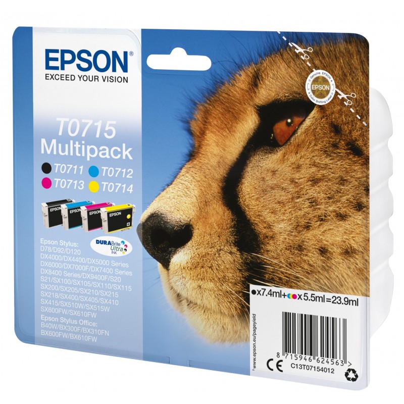 Epson Multipack 4 Farben T0715, DURABrite Ultra Ink