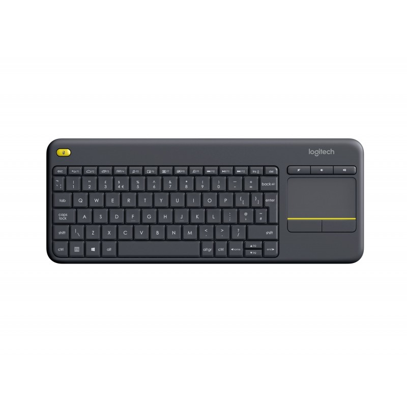 Logitech K400 Plus Tv tastiera RF Wireless QWERTY Inglese Nero