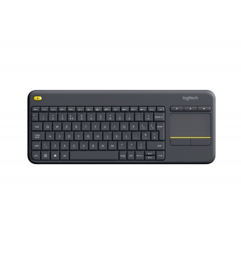 Logitech K400 Plus Tv tastiera RF Wireless QWERTY Inglese Nero