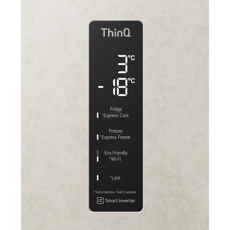 LG GBB567SECMN Frigorifero combinato 70cm, Classe E, 462L, Wi-Fi, No frost, Sabbia