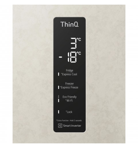 LG GBB567SECMN Frigorifero combinato 70cm, Classe E, 462L, Wi-Fi, No frost, Sabbia