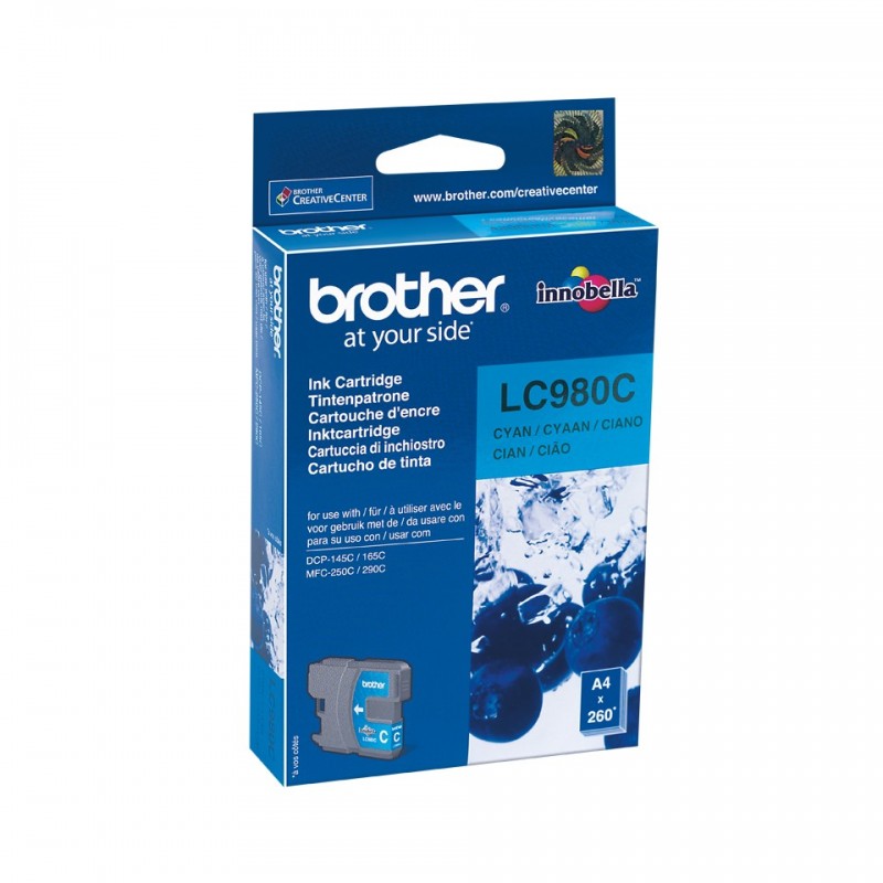 Brother LC-980C cartuccia d'inchiostro 1 pz Originale Ciano