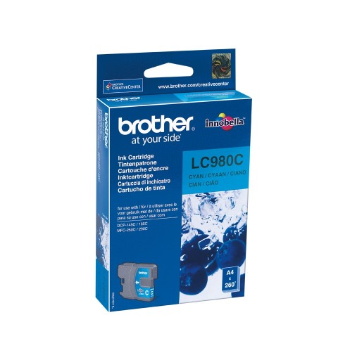 Brother LC-980C cartuccia d'inchiostro 1 pz Originale Ciano