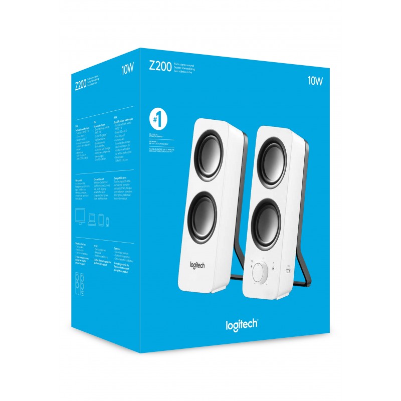Logitech Z200 Lautsprecher Weiß Kabelgebunden 5 W