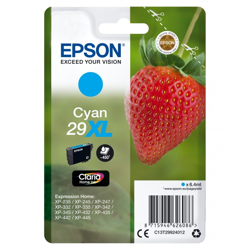 Epson Strawberry Cartuccia Fragole Ciano Inchiostri Claria Home 29XL