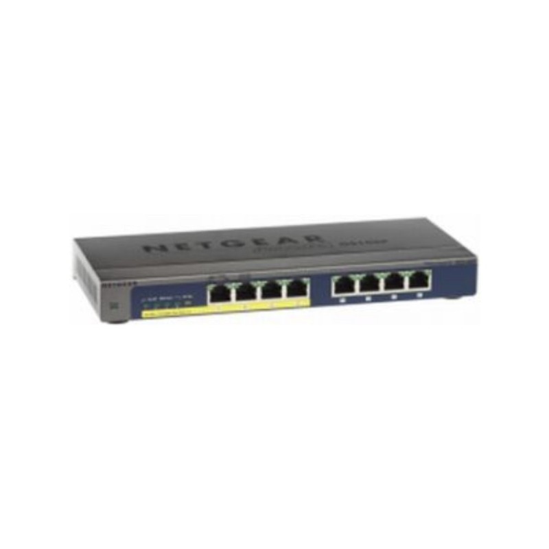 NETGEAR GS108PP Unmanaged Gigabit Ethernet (10 100 1000) Power over Ethernet (PoE) Schwarz