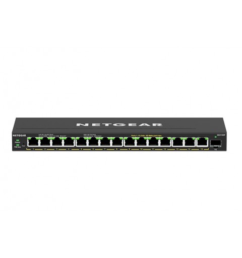 NETGEAR GS316EP-100PES switch di rete Gestito Gigabit Ethernet (10 100 1000) Supporto Power over Ethernet (PoE) Nero