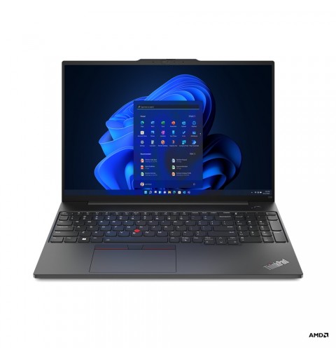 Lenovo ThinkPad E16 Gen 1 (AMD) Ordinateur portable 40,6 cm (16") WUXGA AMD Ryzen™ 7 7730U 16 Go DDR4-SDRAM 512 Go SSD Wi-Fi 6