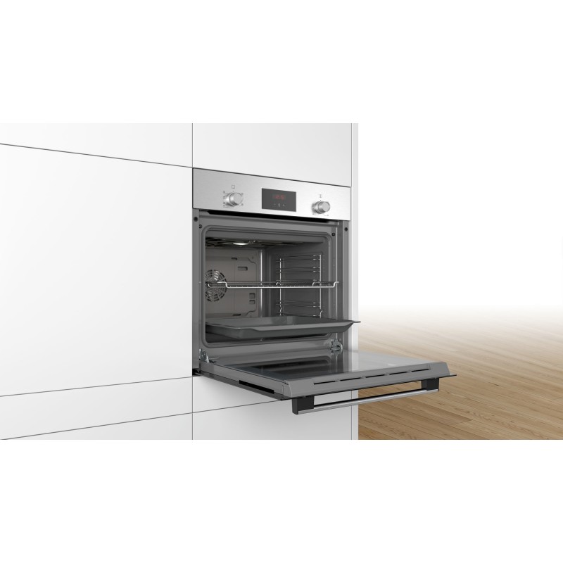 Bosch Serie 2 HBF133BR0 Backofen 66 l A Schwarz, Edelstahl