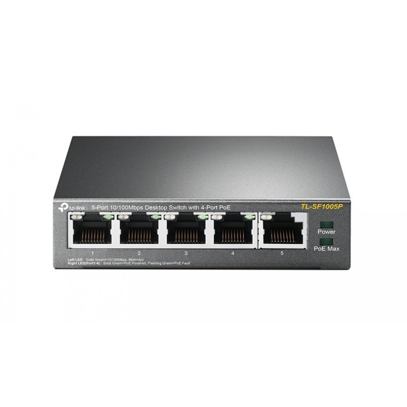 TP-Link TL-SF1005P Non gestito Fast Ethernet (10 100) Supporto Power over Ethernet (PoE) Nero