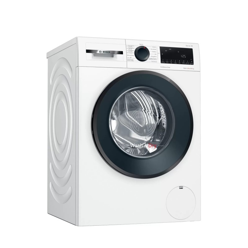 Bosch Serie 6 WNA14449IT lavadora-secadora Independiente Carga frontal Blanco E