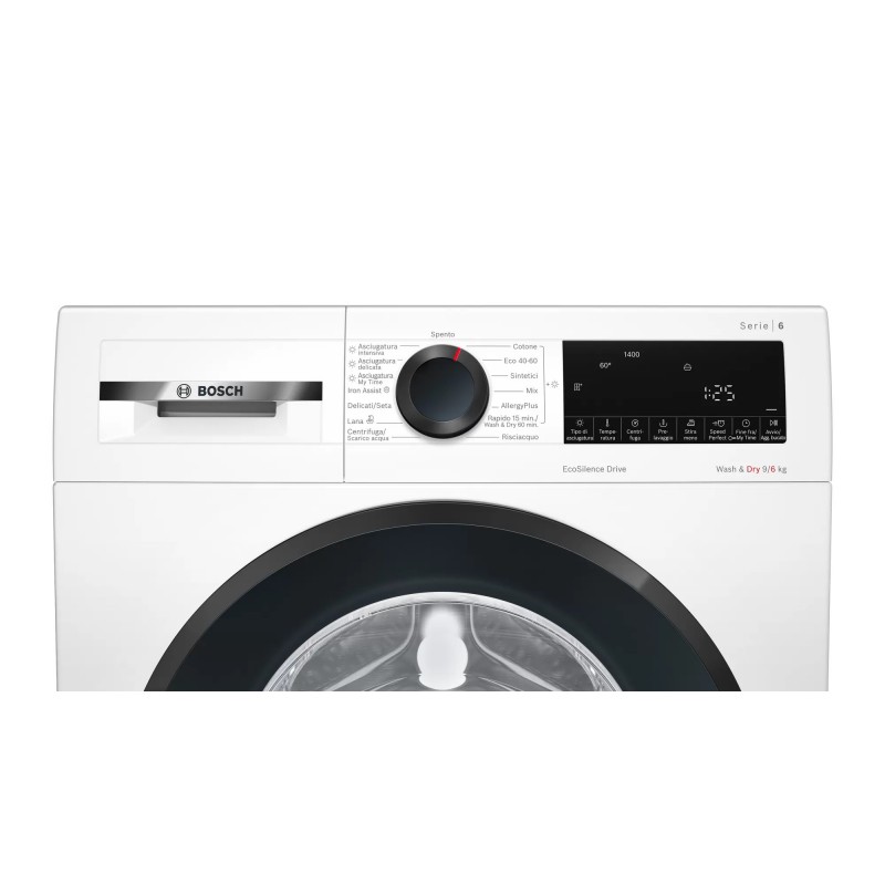 Bosch Serie 6 WNA14449IT lavadora-secadora Independiente Carga frontal Blanco E