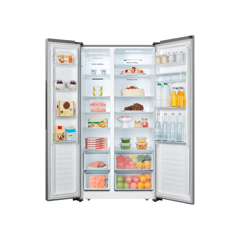 Hisense RS677N4WCD side-by-side refrigerator Freestanding 519 L D Stainless steel