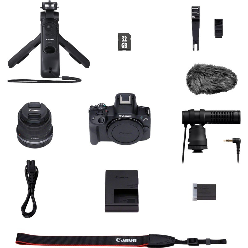 Canon EOS R50 Mirrorless Camera Content Creator Kit MILC 24,2 MP CMOS 6000 x 4000 Pixeles Negro