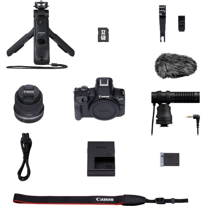 Canon EOS R50 Mirrorless Camera Content Creator Kit MILC 24,2 MP CMOS 6000 x 4000 pixels Noir