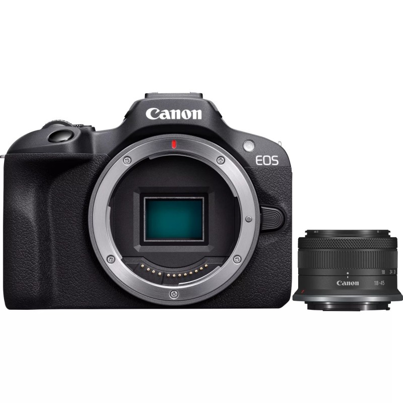 Canon EOS R100 + RF-S 18-45mm F4.5-6.3 IS STM Kit MILC 24,1 MP CMOS 6000 x 4000 pixels Noir