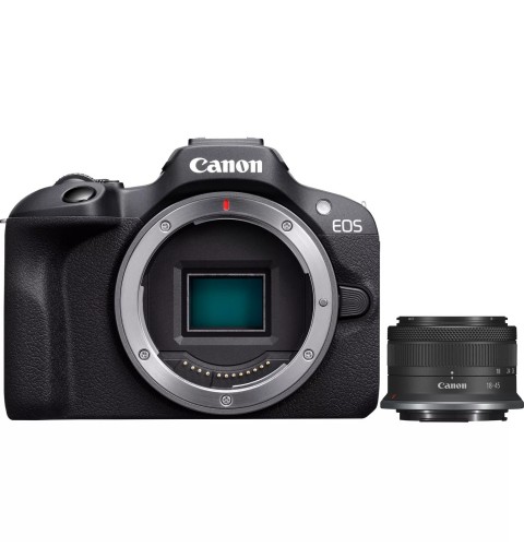 Canon EOS R100 + RF-S 18-45mm F4.5-6.3 IS STM Kit MILC 24,1 MP CMOS 6000 x 4000 Pixel Nero