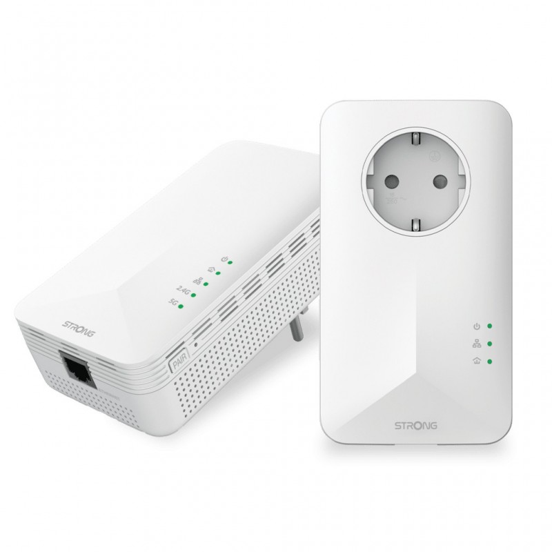 Strong POWERL1000DUOWIFIEUV2 PowerLine network adapter 1000 Mbit s Ethernet LAN Wi-Fi White 2 pc(s)