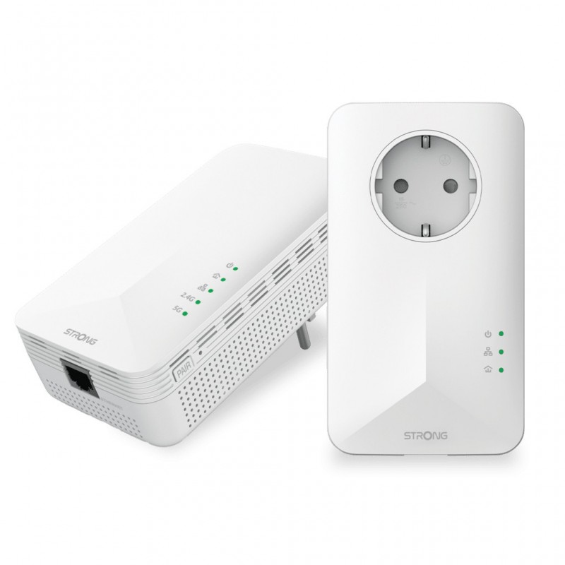 Strong POWERL1000DUOWIFIEUV2 PowerLine Netzwerkadapter 1000 Mbit s Eingebauter Ethernet-Anschluss WLAN Weiß 2 Stück(e)