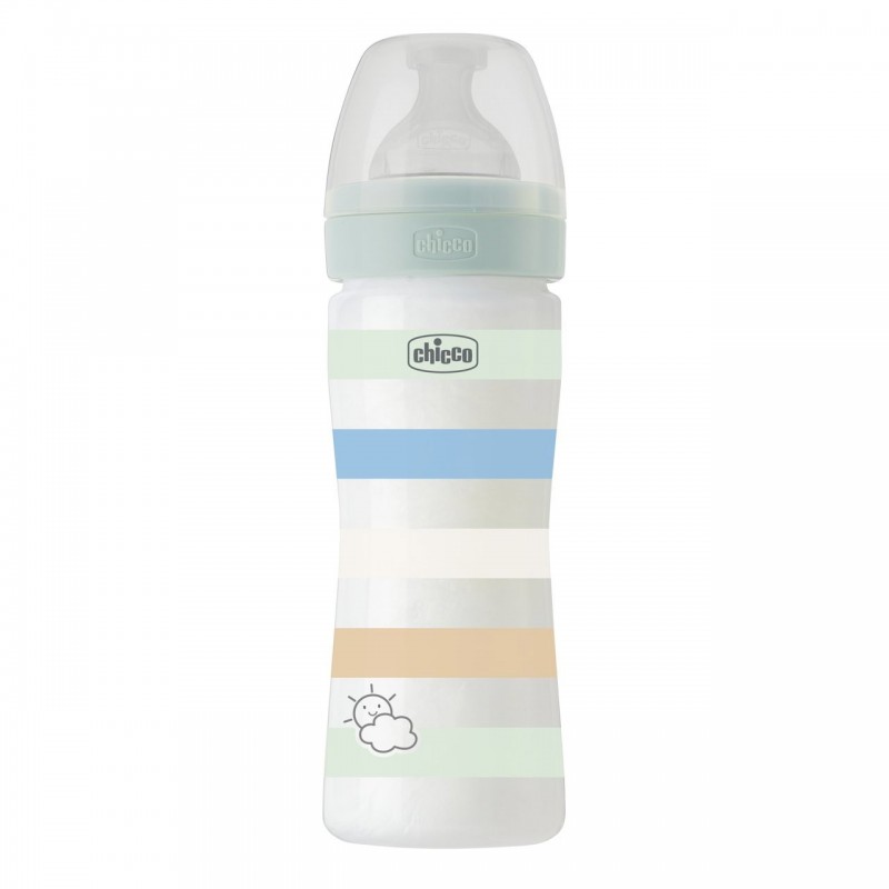 Chicco 00028623210000 biberon 250 ml Plastica Blu, Verde, Arancione, Translucent, Bianco