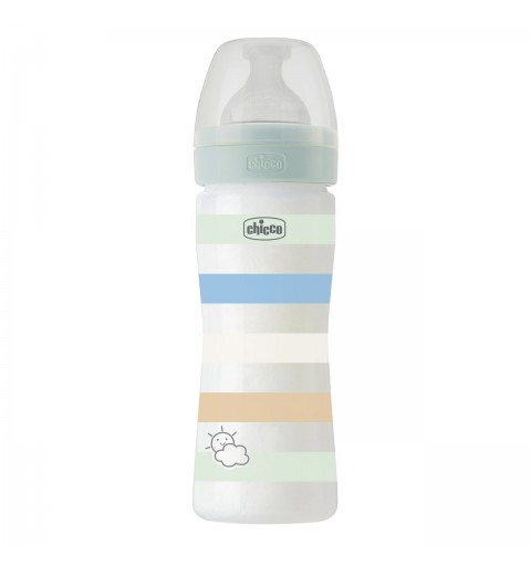 Chicco 00028623210000 biberon 250 ml Plastica Blu, Verde, Arancione, Translucent, Bianco