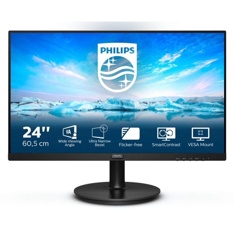 Philips V Line 241V8L 00 LED display 60.5 cm (23.8") 1920 x 1080 pixels Full HD Black