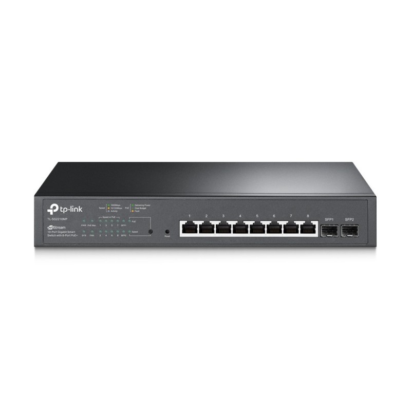 TP-Link TL-SG2210MP Netzwerk-Switch Managed L2 L2+ Gigabit Ethernet (10 100 1000) Power over Ethernet (PoE) 1U Schwarz