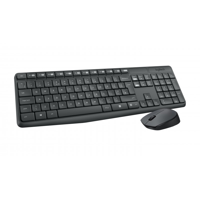 Logitech MK235 teclado Ratón incluido USB QWERTY Internacional de EE.UU. Gris