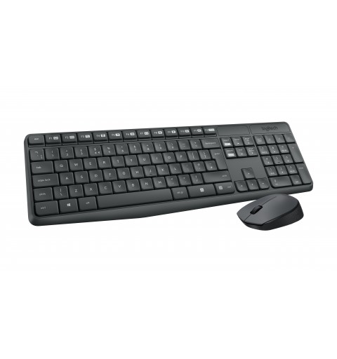 Logitech MK235 teclado Ratón incluido USB QWERTY Internacional de EE.UU. Gris