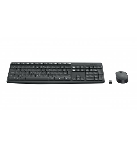 Logitech MK235 tastiera Mouse incluso USB QWERTY US International Grigio