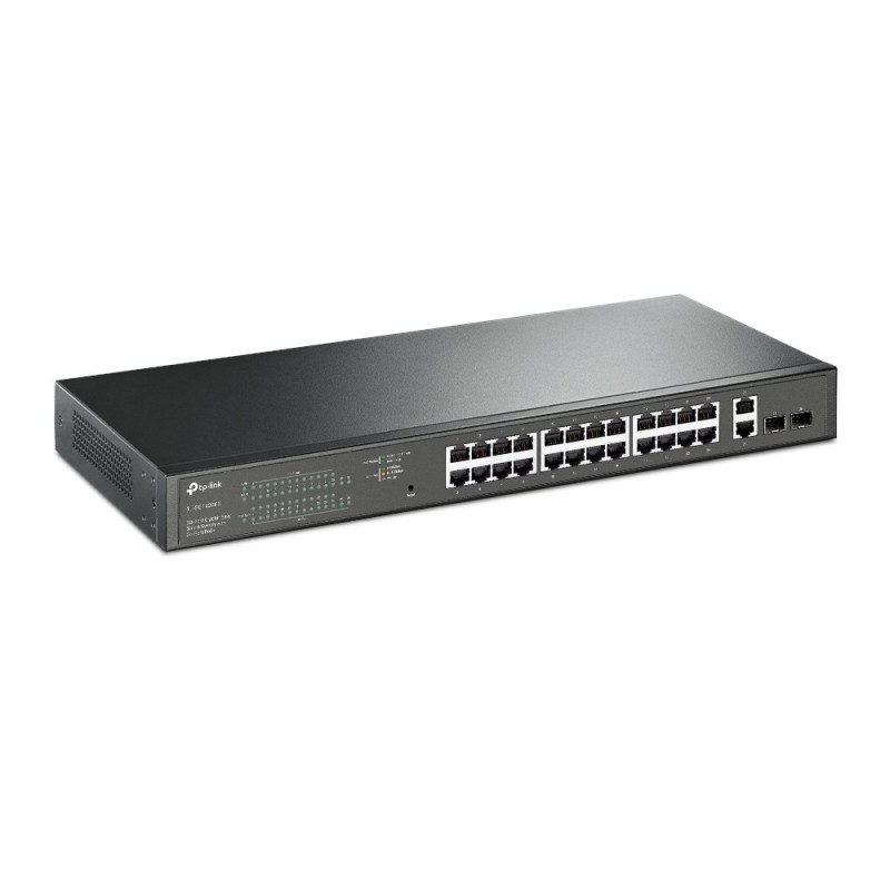 TP-Link TL-SG1428PE switch di rete Gestito L2 Gigabit Ethernet (10 100 1000) Supporto Power over Ethernet (PoE) 1U Nero