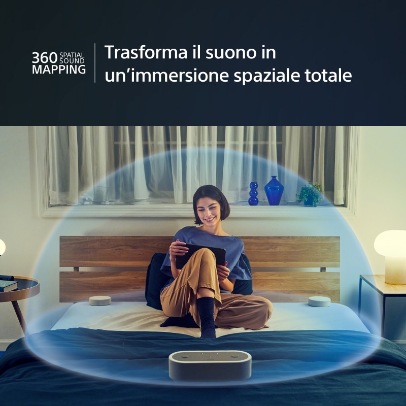 Sony HT-AX7 Sistema Home Theatre Portatile - Audio cinematografico ovunque con 360 Spatial Sound - Fino a 30 ore di durata