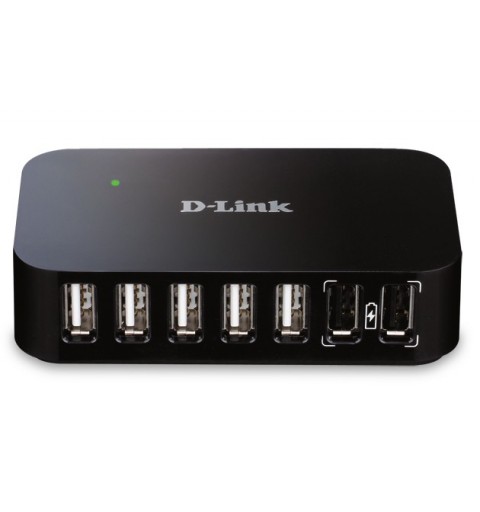 D-Link DUB-H7 USB 2.0 Type-B 480 Mbit s Schwarz