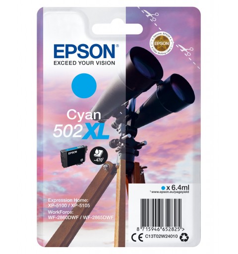 Epson Singlepack Cyan 502XL Ink