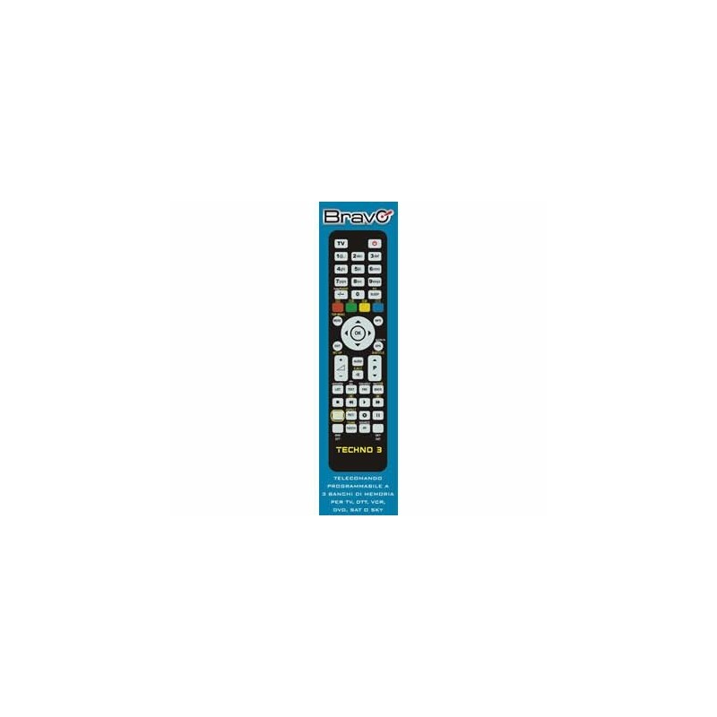 Bravo TECHNO 3 remote control IR Wireless DTT, DVD Blu-ray, SAT, TV, VCR Press buttons