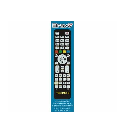 Bravo TECHNO 3 remote control IR Wireless DTT, DVD Blu-ray, SAT, TV, VCR Press buttons