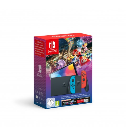 Nintendo Console Switch - Modello OLED, bundle Mario Kart 8 (include il codice download di Mario Kart 8 Deluxe + 3 mesi di